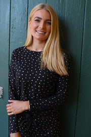 Alma Ls Top | Black Gold Heart | Top fra Liberté