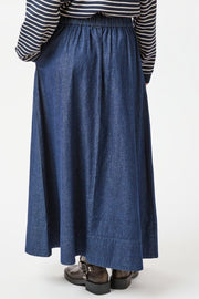 Yara Denim Long Skirt | Dark Blue | Nederdel fra Neo Noir