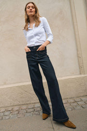 Colette Deluxe Jeans 32' | Dark Blue | Jeans fra Mos Mosh