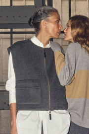 Elise Loisa Wool Vest | Phantom | Vest fra Mos Mosh