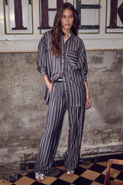 Sue Stripe Logo Pant 31401 | Black | Bukser fra Co'couture