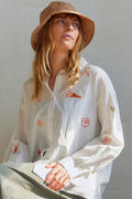 Shell Embroidery Shirt | Hvid | Skjorte fra Atelier C