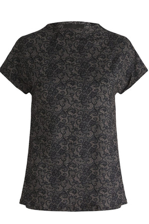 Alma Top | Black Grey Lace | Bluse fra Liberté