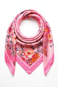 Floral Silky Scarf | Pink