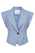 Kiana Pin Vest 40027 | Pale Blue | Vest fra Co'couture