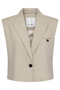 Leena Linen Vest 40030 | Bone | Blazer fra Co'couture