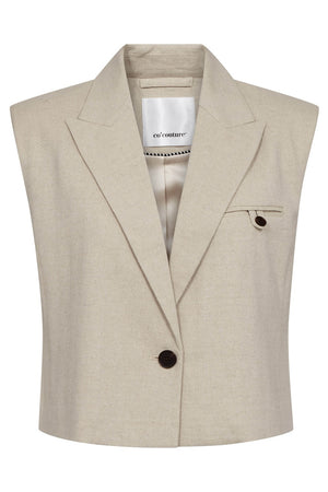 Leena Linen Vest 40030 | Bone | Blazer fra Co'couture