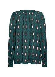 Juliette Printed Blouse | Green | Bluse fra French Laundry