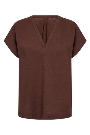Chloe Tee Top | Brun | Skjorte fra French Laundry
