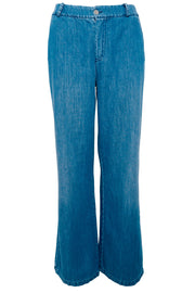 Nettie Box Jeans | Mid Blue | Bukser fra Black Colour