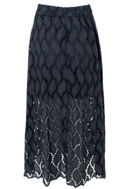 Freya Cut Out Lace Skirt | Black | Nederdel fra Black Colour