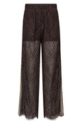 Leti Lace Panel Pant 41050 | Dark Brown | Bukser fra Co'couture