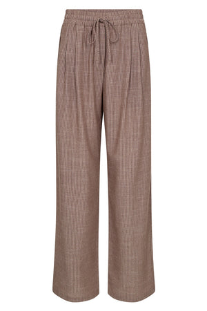 Jihocc Stripe Pant | Brown | Bukser fra Co'Couture