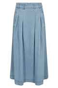 Tilly Anya Pleat Skirt 44017 | Fade Denim | Nederdel fra Co'couture
