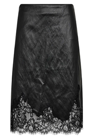 Gitt Lace Midi Skirt 44045 | Black | Nederdel fra Co'couture