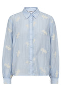 Amelia Emb Shirt 45056 | Pale Blue | Bluse fra Co'couture – nedsat