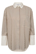 Avara Stripe Shirt 45085 | Bone/Brown | Bluse fra Co'couture