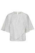 Conny Drape SS Blouse 45093 | White | Top fra Co'couture