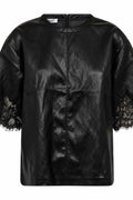 Gitt Box Lace Tee 45105 | Black | Bluse fra Co'couture