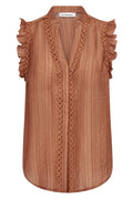 Reggiecc Frill Top | Suntan | Skjorte fra Co'couture