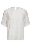 Neacc Ss O-Blouse | White | Skjorte fra Co'Couture