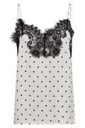 Amelicc Dot Lace Singlet | Off White | Top fra Co'Couture