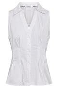 Poppycc V-Collar Top | White | Skjorte fra Co'Couture