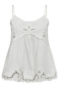 Astorcc Emb Singlet | White | Top fra Co'Couture