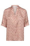Carminecc Ss V-Blouse | Flame | Skjorte fra Co'Couture – nedsat