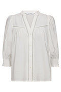 Callumcc Lace Puff V-Shirt | White | Skjorte fra Co'Couture – nedsat