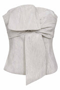 Bia Knot Tube Top 45191 | Silver | Top fra Co'couture