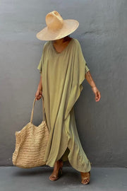 Pacific Dress | Army | Oversize kjole med bindebånd fra Statebird