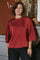 Liora Heavy Sateen Blouse | Dark Red | Bluse fra Neo Noir