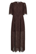 Leti Lace Maxi Dress 46038 | Dark Brown | Kjole fra Co'couture