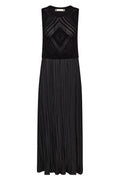 Taycc Plissé Mix Dress | Black | Kjole fra Co'Couture
