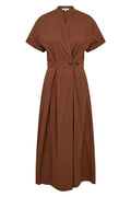 Elaracc Wrap Ss Dress | Suntan | Kjole fra Co'Couture