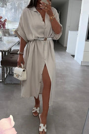 June Cotton Dress | Beige | Kjole fra Avery