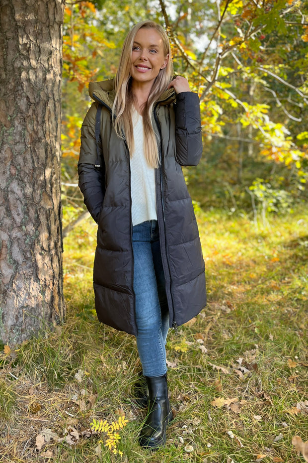 Nova Dip Dye Down Jacket | Fir Green | Jakke fra Mos Mosh