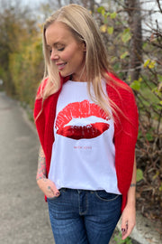 The Kiss Tee 33100 | White Flame | T-Shirt fra Co'couture