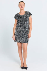 Lune Skirt 207240 | Black W. Silver | Nederdel fra Freequent