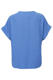 Samos Blouse | Ocean | Bluse fra Black Colour
