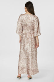 Reve Deco Paisley Dress | Taupe | Kjole fra Neo Noir