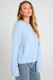 Mulle Pullover 204036 | Chambray Blue Melange | Strik fra Freequent