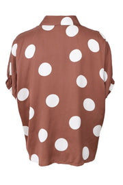 Mabel Shirt Blouse | Mocca Dot | Bluse fra Black Colour