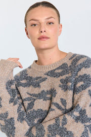 Pantea Pullover 207132 | Morel Mel. W. Med. Grey Mel. | Strik fra Freequent