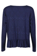 Alma Ls Frill T Shirt | Navy Lala | Bluse fra Liberté – nedsat