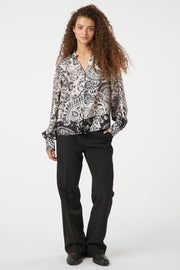 Massima Deco Paisley Blouse | Creme | Bluse fra Neo Noir