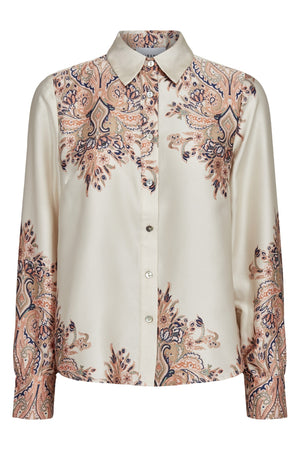 Wennise Ls Shirt | Creme Paisley | Bluse fra Liberté