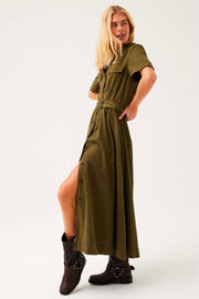 Lulina Dress | Olive Night | Kjole fra Freequent
