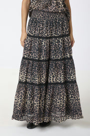 Felicia Leo Voile Skirt | Leopard | Nederdel fra Neo Noir